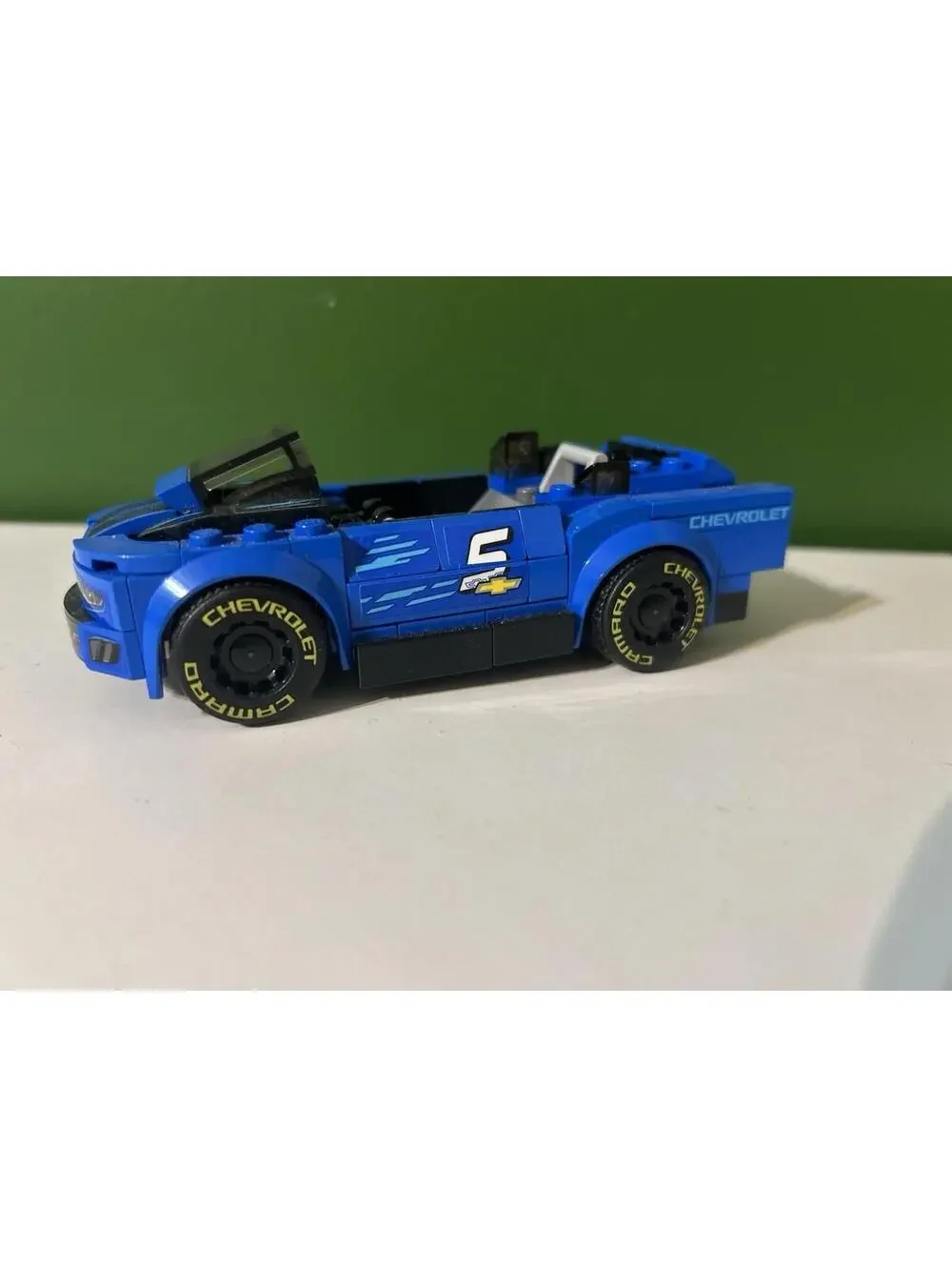 LEGO Speed Champions Chevrolet Camaro ZL1 Race Car 75891 Built Blue #5 NASCAR